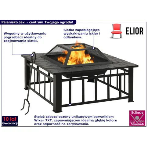 Nowoczesne palenisko Jevi