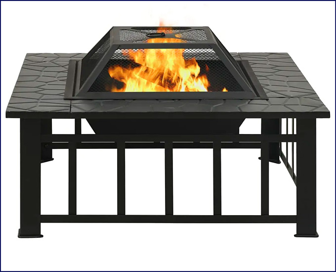 Kwadratowe palenisko ogrodowe Taugas