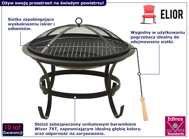 Palenisko ogrodowe z grillem Evlo