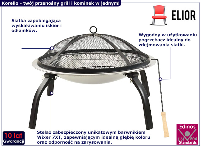 Palenisko ogrodowe z grillem Maroko