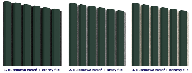 Kolory filcu lameli Levana