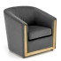 Szary fotel wypoczynkowy kubełkowy - Enso