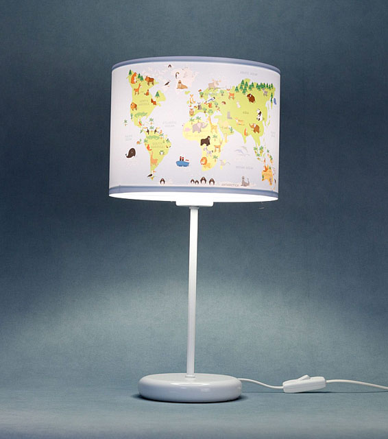 Lampka nocna dziecięca mapa świata A327-Luso