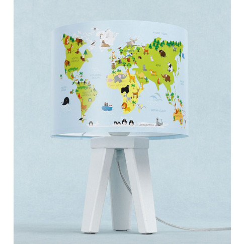 Lampka nocna dziecięca mapa świata A328-Luso