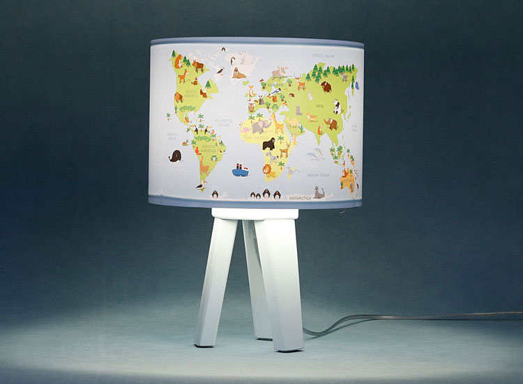 Lampka nocna dziecięca mapa świata G790-Elsa