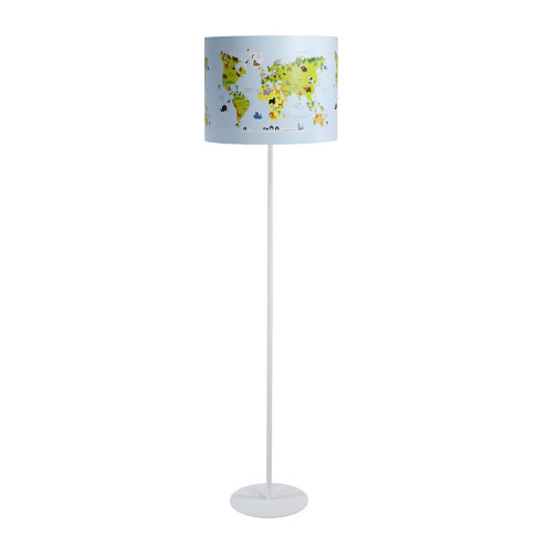 Lampa podłogowa z abażurem z mapą świata A329-Luso