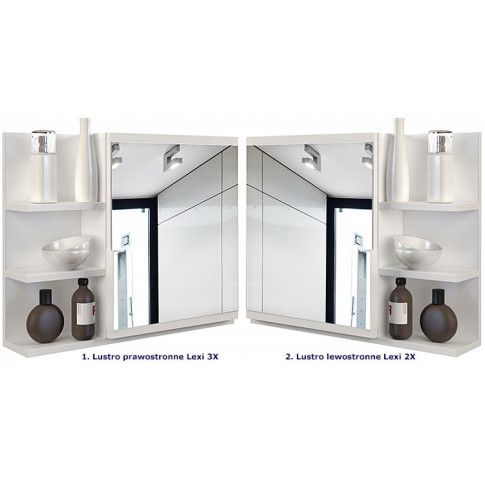 Szczegółowe zdjęcie nr 4 produktu Lustro łazienkowe Lexi 2X - białe