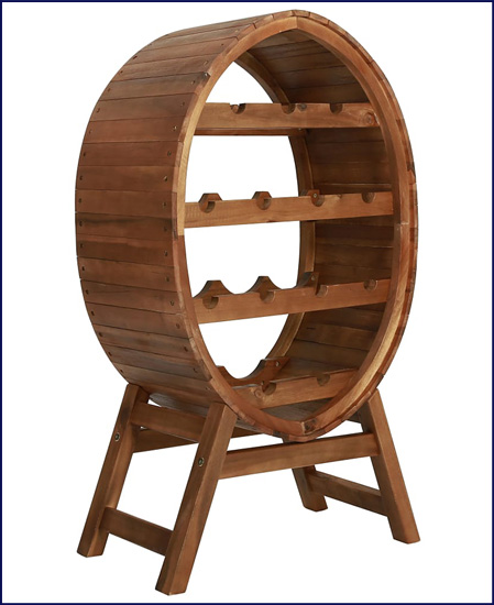 Owalny stojak na wino na nóżkach Tulum