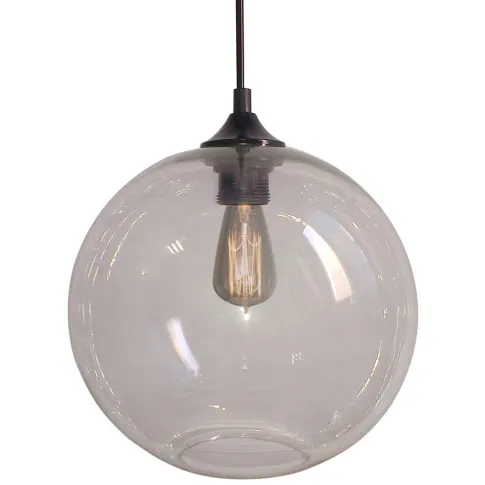 transparentna szklana lampa wisząca nad stół Z045-Juva