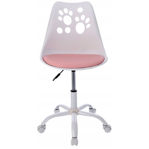 biało różowe krzesło obrotowe do komputera Fiti 3X