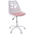 biało różowe krzesło obrotowe z regulacją do pokoju dziecięcego Fiti 3X