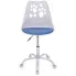 biało niebieski dziecięcy fotel obrotowy na kółkach Fiti 3X