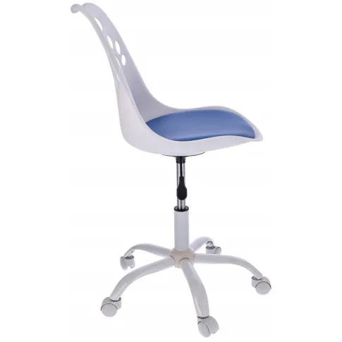 biało niebieskie krzesło do biurka na kółkach Fiti 3X