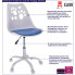 infografika biało niebieskiego krzesła obrotowego dla dzieci Fiti 3X