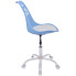 niebiesko białe krzesło obrotowe na kółkach do biurka Fiti 3X