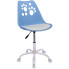 niebiesko białe krzesło obrotowe z poduszką Fiti 3X
