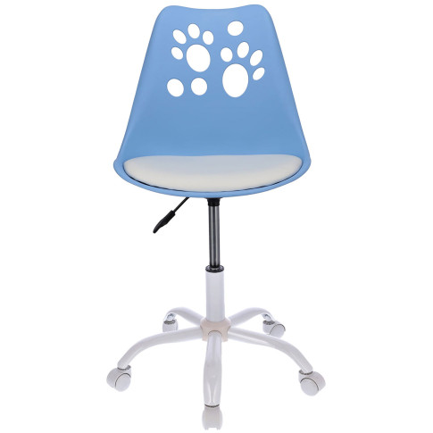 niebiesko białe krzesło obrotowe z regulacja do komputera Fiti 3X