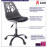 infografika szaro czarnego krzesła obrotowego dla dzieci Fiti 4X