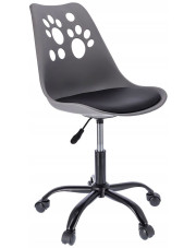 Szaro-czarne krzesło obrotowe do komputera - Fiti 4X w sklepie Edinos.pl