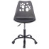 szaro czarne krzesło obrotowe skandynawskie z poduszką Fiti 4X