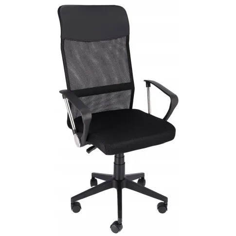 czarne obrotowe krzesło nowoczesne do biurka z podłokietnikami Egon