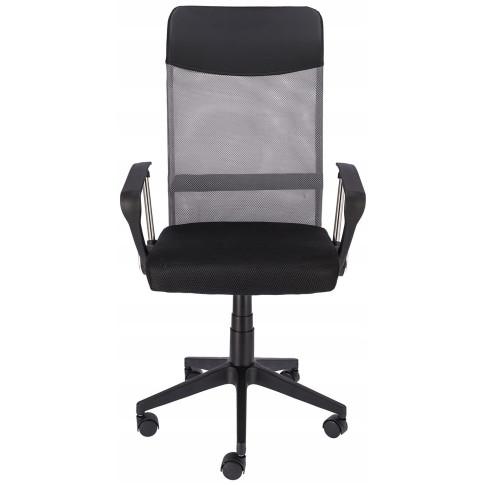 czarno szare krzesło obrotowe biurowe z podłokietnikami Egon
