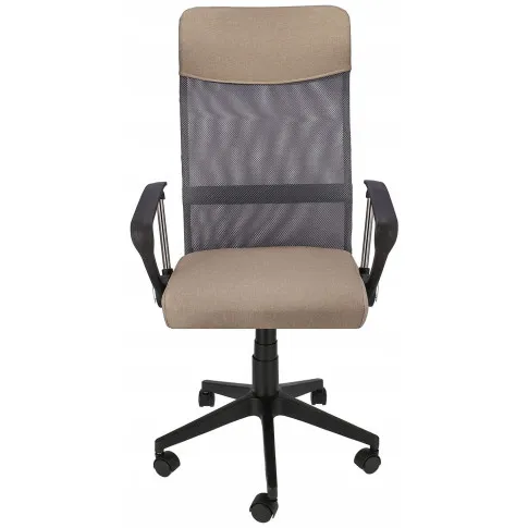 bezowe krzeslo obrotowe z podlokietnikami do komputera egon