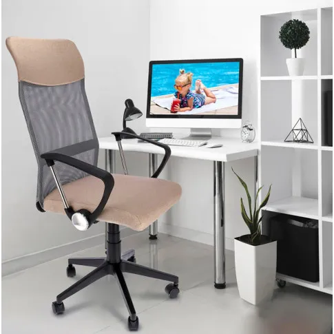 wziualizacj a bezowego fotela obrotowego z podlokietnikami egon