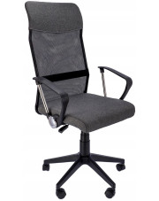 Ciemnoszare ergonomiczne krzesło obrotowe do komputera - Egon w sklepie Edinos.pl