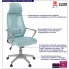 infografika miętowego ergonomicznego biurowego krzesła obrotowego Uris
