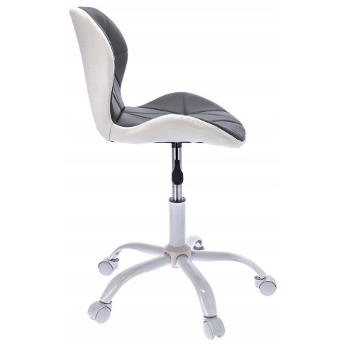 szaro białe krzesło obrotowe tapicerowane igos 3x