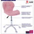 infografika różowego tapicerowanego krzesła obrotowego Igos 3X