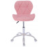 różowe tapicerowane krzesło obrotowe do pokoju młodzieżowego Igos 3X