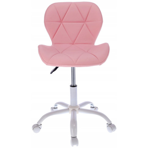 różowe tapicerowane krzesło obrotowe do pokoju młodzieżowego Igos 3X