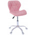 Różowe młodzieżowe pikowane krzesło do biurka - Igos 3X