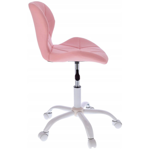 różowy tapicerowany fotel obrotowy do biura i pracowni Igos 3X