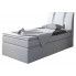 Zdjęcie produktu Jednoosobowe łóżko boxspring z szufladami na pościel Varris 90x200 - 25 kolorów.