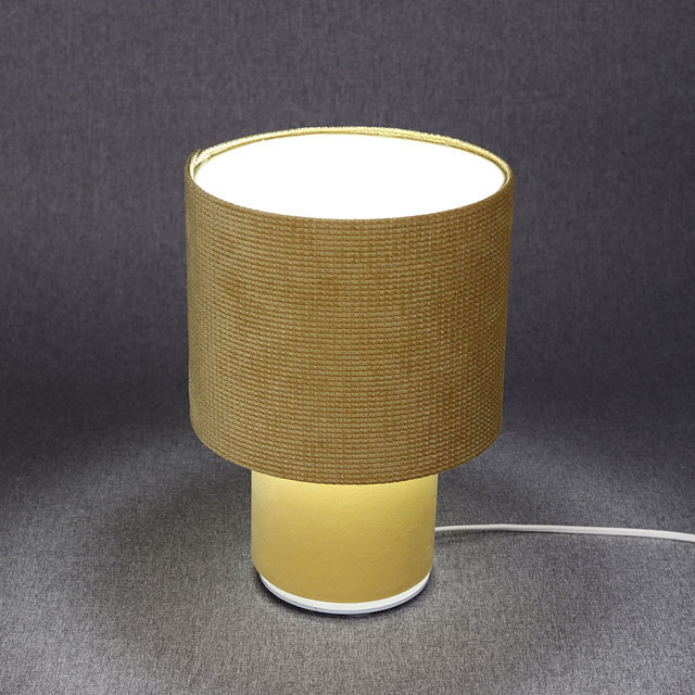 Musztardowa welurowa lampka nocna H923-Gavina