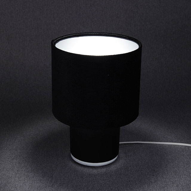 Czarna welurowa lampka nocna H923-Gavina