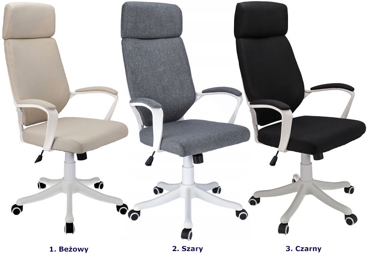Kolory ergonomicznego fotela obrotowego Dawo