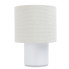 Biała lampka nocna stołowa welurowa  - A339-Agma