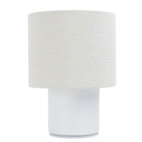 Biała lampka stołowa welurowa A339-Agma