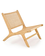 Rustykalne krzesło ogrodowe z litego drewna - Temires 3X w sklepie Edinos.pl