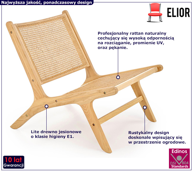 Rustykalne krzesło Temires