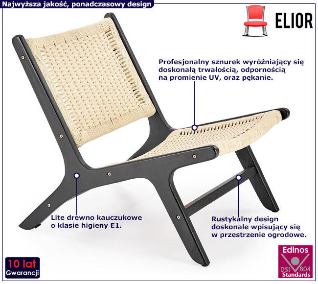 Rustykalne krzesło Temires