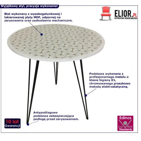 Fotografia Stolik kawowy Edip - beżowy z kategorii Stoliki kawowe