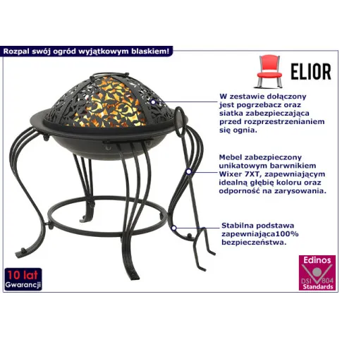 Zdobione palenisko ogrodowe Luminos