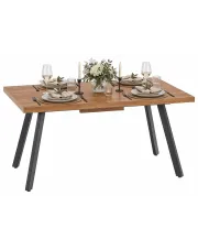 Prostokątny rozkładany stół w kolorze orzecha - Gofor w sklepie Edinos.pl