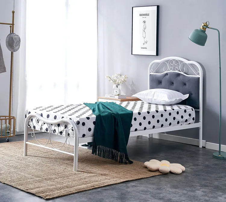 Białe łóżko pojedyyncze Polux