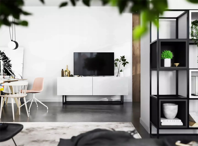 Aranżacja z wykorzystaniem szafki rtv Merol 5X